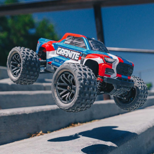 شاحنة الوحش المصقولة Arrma 1/18 GRANITE GROM 4X4 RTR (زرقاء)