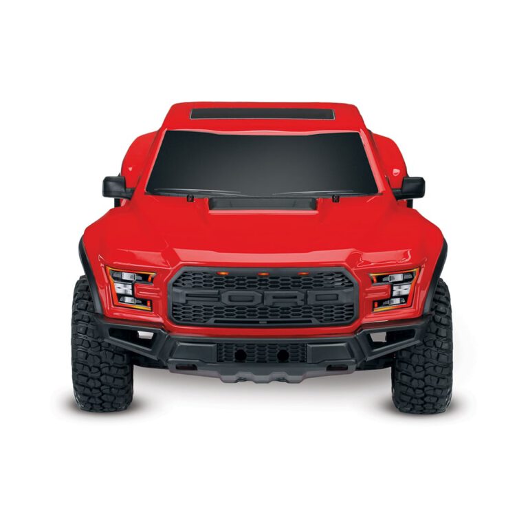 شاحنة فورد رابتور RTR Slash 2017 من Traxxas بمقياس 1/10 ودفع ثنائي، لون أحمر