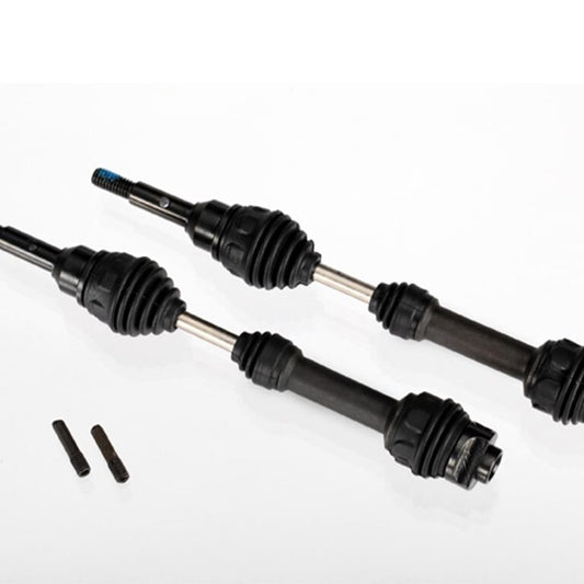 Traxxas Driveshafts, front, steel-spline constant-velocity (complete assembly) (2)