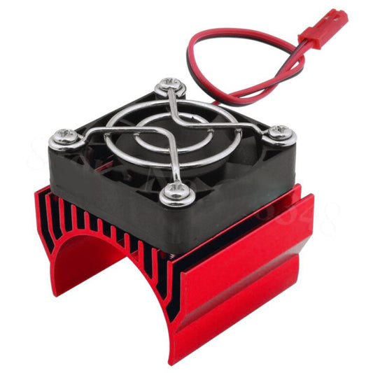 RCTURN Metal Heat Sink for 36mm Motor with 40x40mm Fan(Red)-JST Plug #RTMM01C3