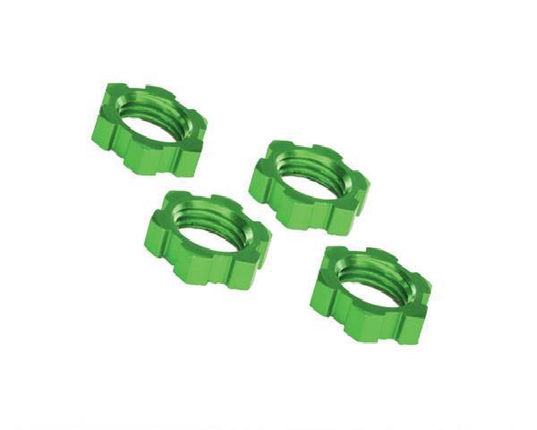 Traxxas X-Maxx 17mm Splined Wheel Nut (Green) (4) TRA7758G
