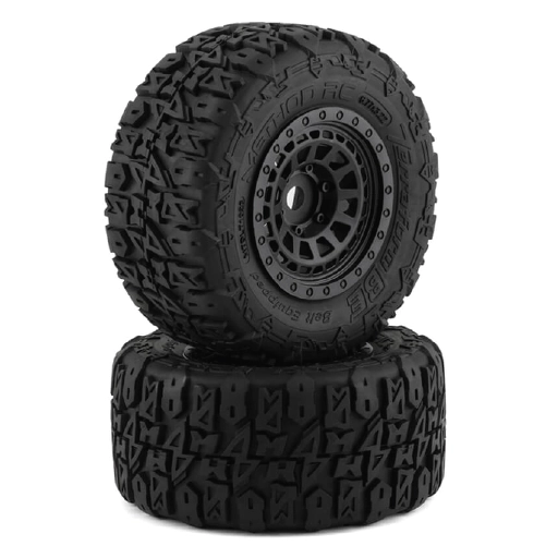 Terraform All-Terrain Belted 1/8th Monster Truck Tires on Array 17mm Hex Wheels (2pcs glued)