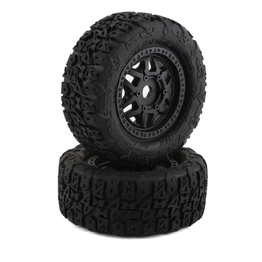 Terraform All-Terrain Belted 1/7,1/8th Short Course Tires on Switch 17mm Hex Wheels (2pcs Glued)
