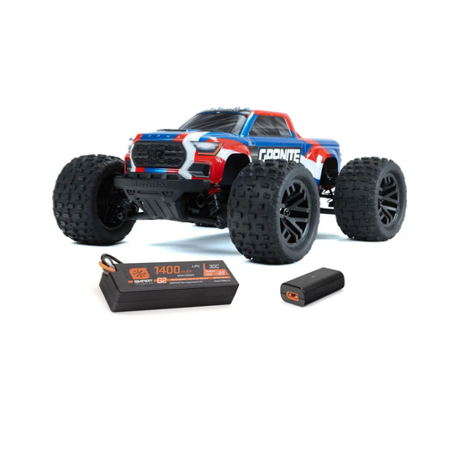 شاحنة الوحش المصقولة Arrma 1/18 GRANITE GROM 4X4 RTR (زرقاء)