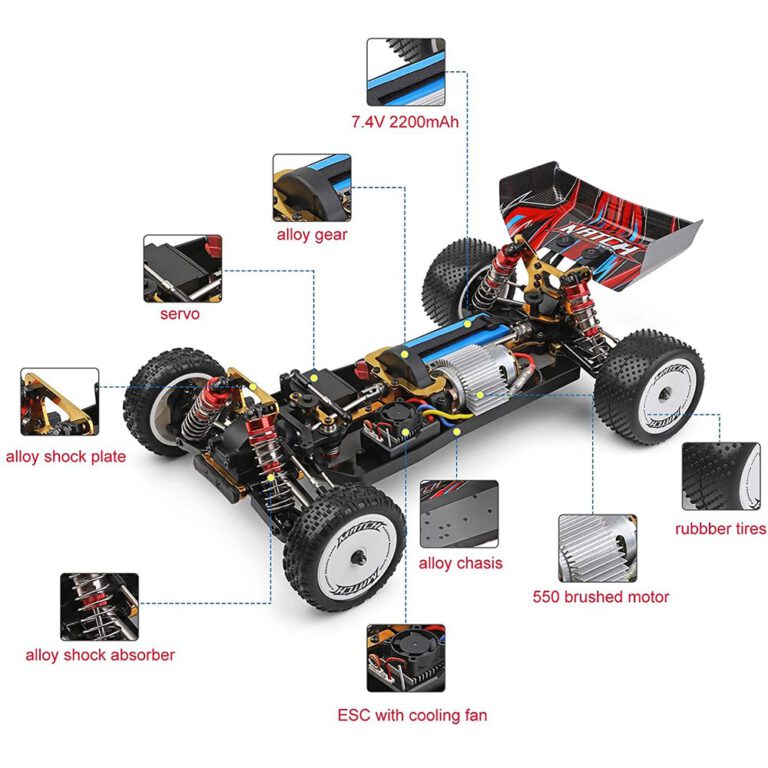 سيارة WLtoys 104001 RC 1:10 رباعية الدفع للطرق الوعرة