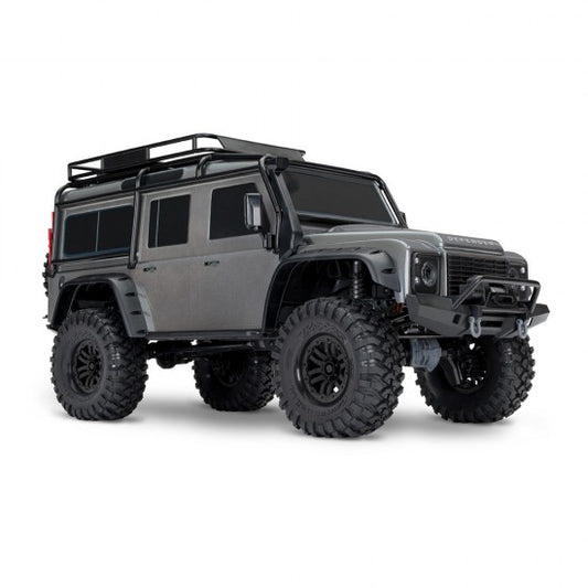 Traxxas TRX-4 1/10 Scale Trail Rock Crawler Truck with Land Rover Defender Body (Silver Version)