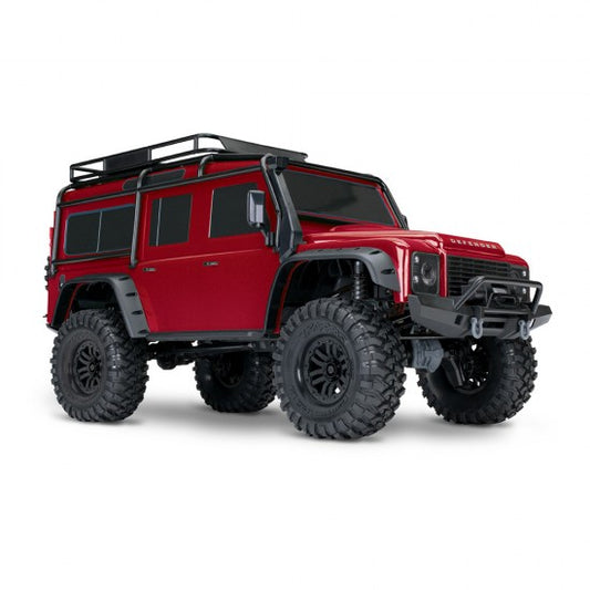 Traxxas TRX-4 1/10 Scale Trail Rock Crawler Truck with Land Rover Defender Body (Red Version)