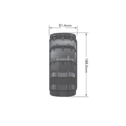 Louise Tires & Wheels ST-PADDLE 1/8 Truck Black Chrome (2)