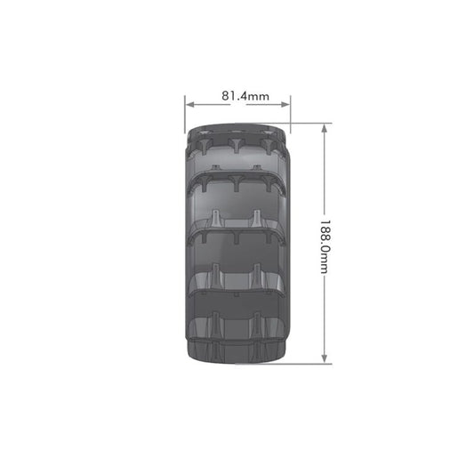 Louise Tires & Wheels ST-PADDLE 1/8 Truck Black Chrome (2)