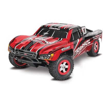 شاحنة Traxxas Slash 4x4 1/16 4WD RTR قصيرة المدى باللون الأحمر