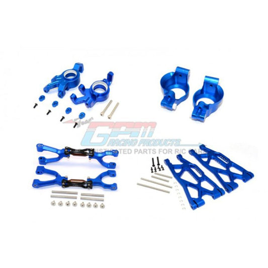 GPM Aluminium Front Upper + Lower Arms + C Hubs + Knuckle Arms Set