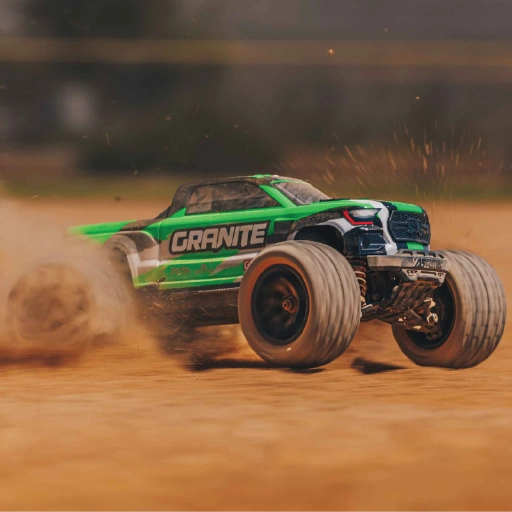 شاحنة Arrma 1/18 GRANITE GROM 4X4 RTR Monster Truck المصقولة (خضراء)