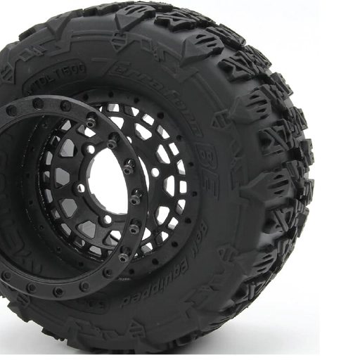Terraform AllTerrain Belted 1/10th Monster Truck Tires on Array 12/14mm Hex Beadlock