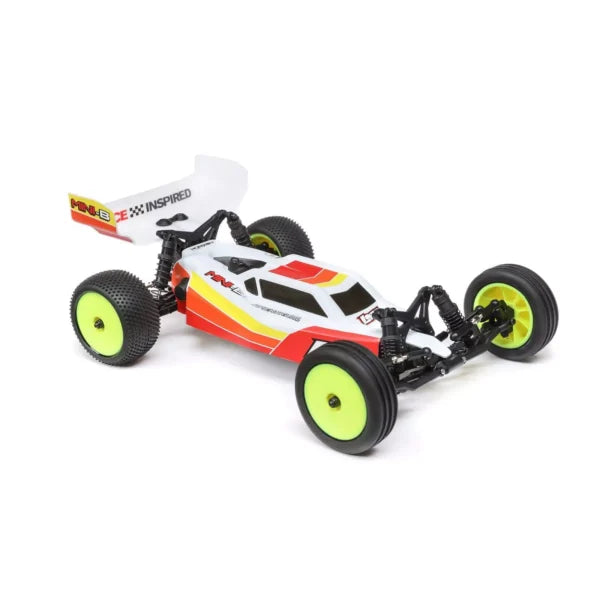عربة Losi LOS01024T1 Mini-B ثنائية الدفع بدون فرشاة RTR بمقياس 1/16 (حمراء)
