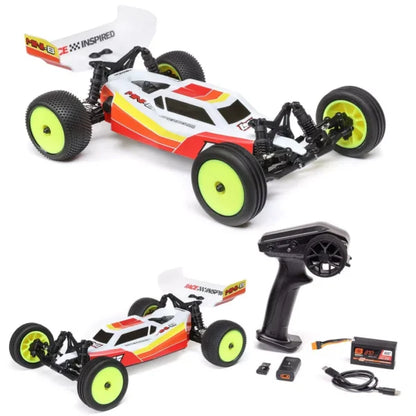 عربة Losi LOS01024T1 Mini-B ثنائية الدفع بدون فرشاة RTR بمقياس 1/16 (حمراء)